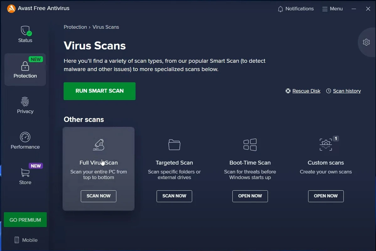 Avast Free Antivirus Screenshot 3