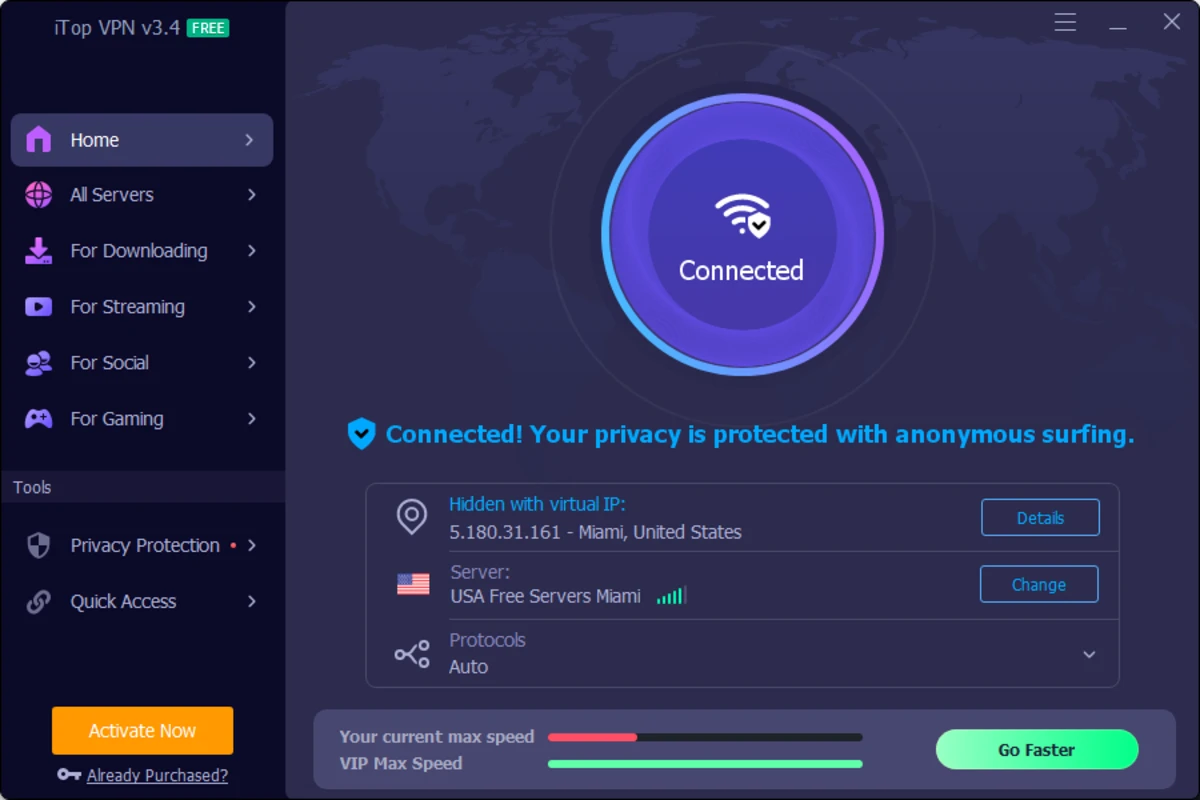 iTop VPN Screenshot 1