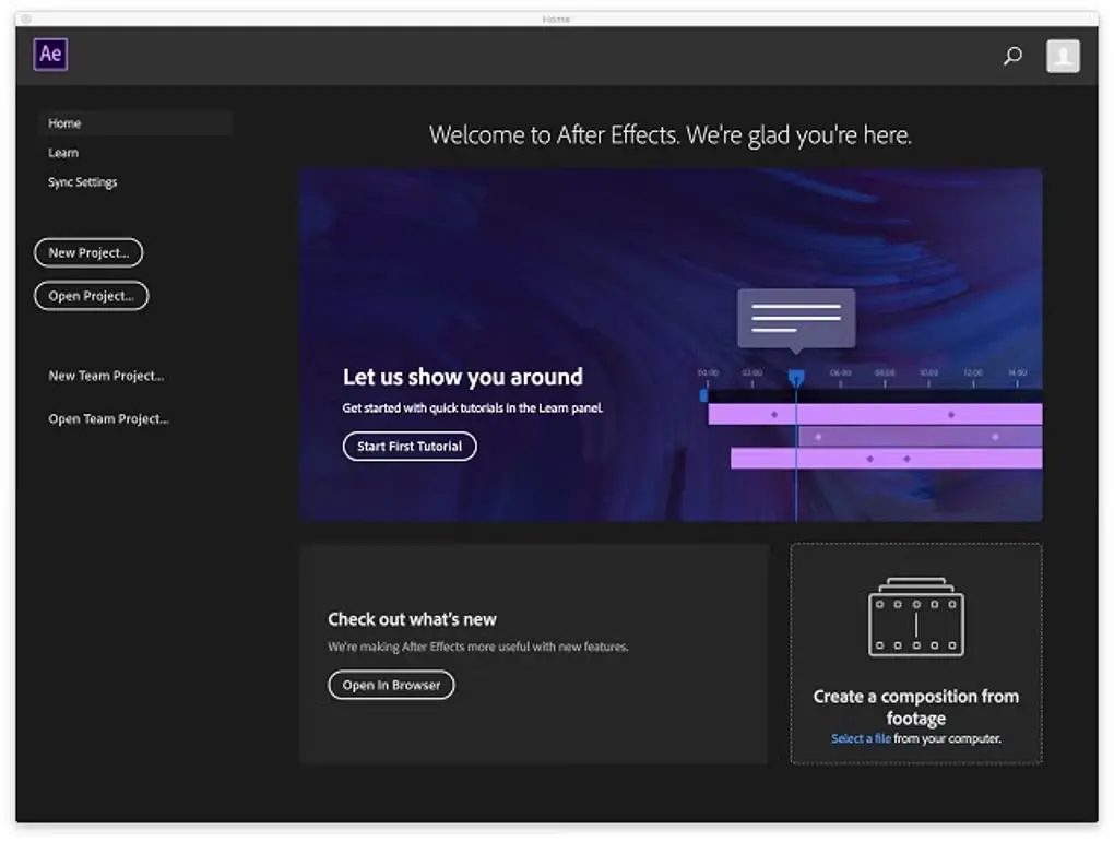 Adobe After Effects Screenshot 1